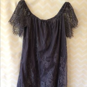 Off the shoulder shift dress